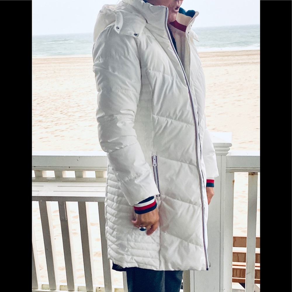 HP 🎉NEW TOMMY HILFIGER LONG PUFFER JACKET - Picture 3 of 12